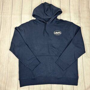 Levis Mens Navy Blue -XL Relaxed Fit Hoodie Cotton/Polyester